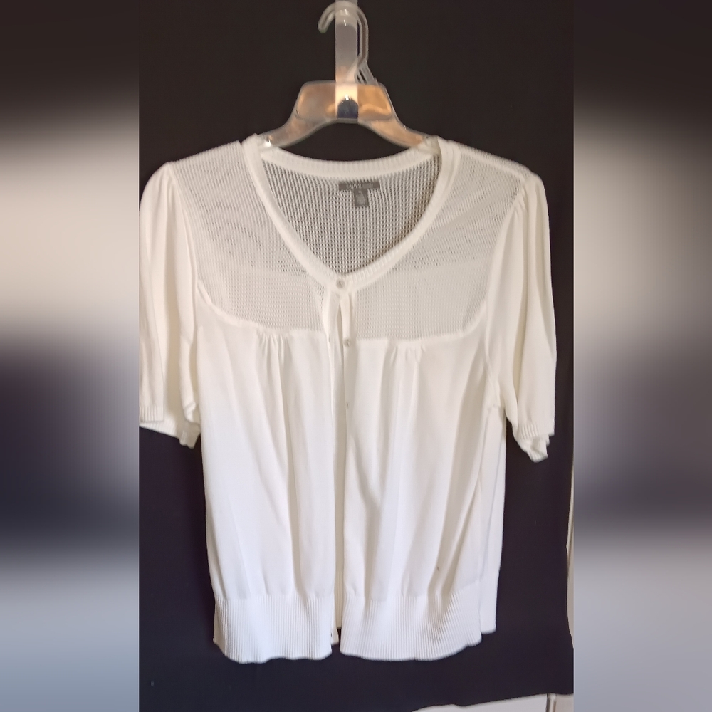 Apt 9  Women's White Cardigan Sweater